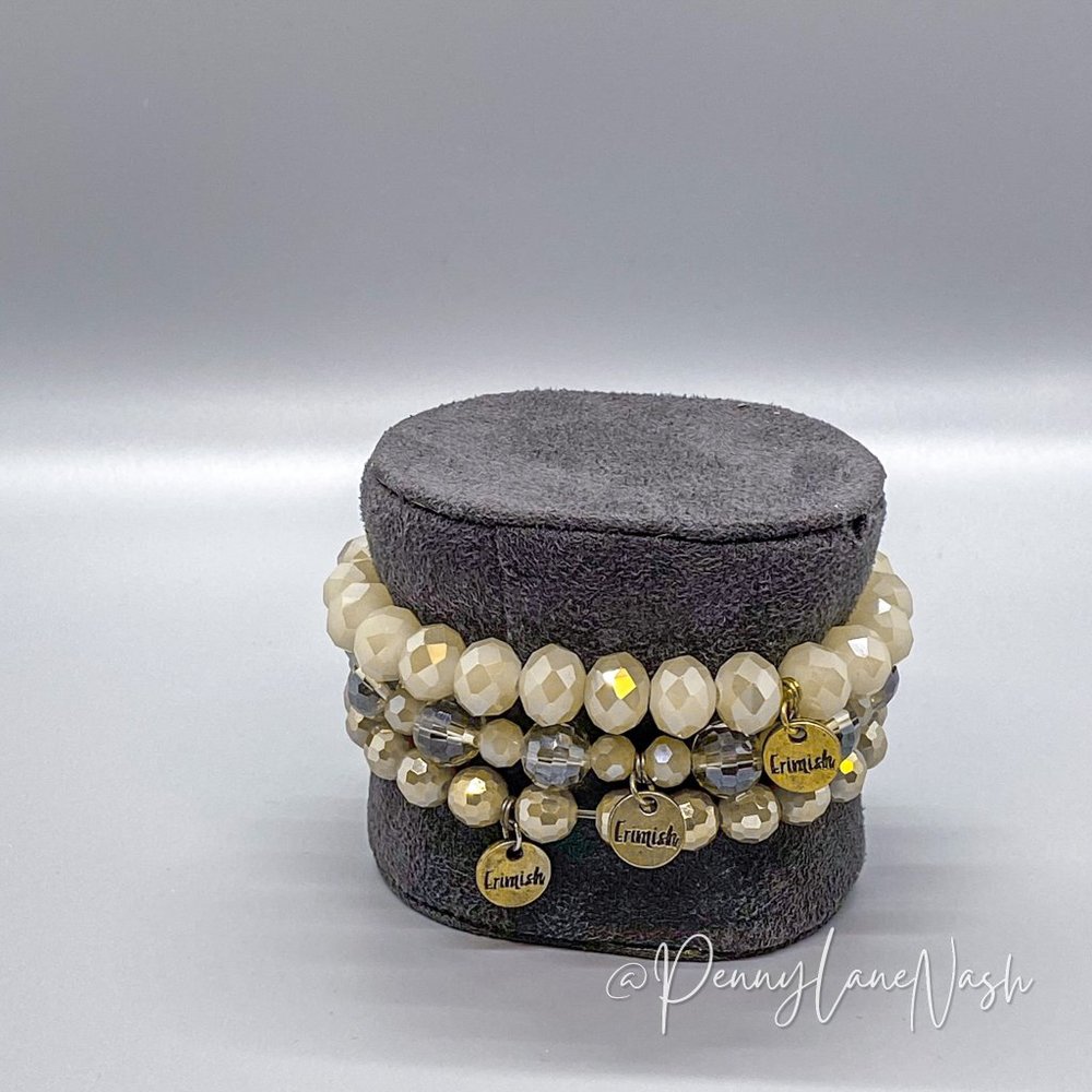 Vintage 3 Beaded Stretchy Bracelet Set - Picture 5 of 7